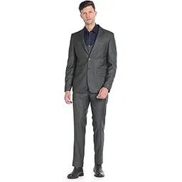 arrow Men's Polyester Double Breasted Business Suit Pants Set-picture-30