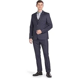 arrow Men's Polyester Double Breasted Business Suit Pants Set-picture-26