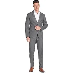 arrow Men's Polyester Single Breasted Business Suit Pants Set-picture-35