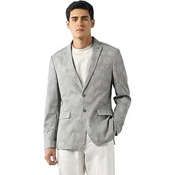 arrow Men's Slim Blazer (ARAJBZ5079_Light Grey-picture-19