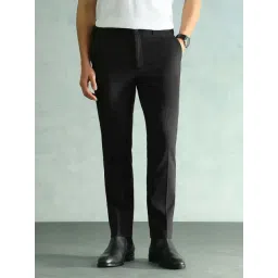 Arrow Men's Solid Slim Fit Elasticated Waistband Trouser-picture-22