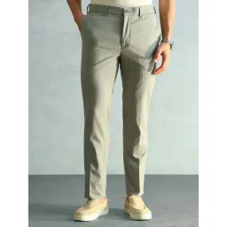 Arrow Men's Solid Slim Fit Elasticated Waistband Trouser-picture-43