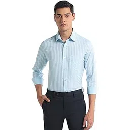 arrow Men's Striped Slim Fit Shirt-picture-17