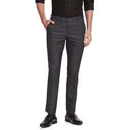 arrow Men's Tailored Fit Mid Rise Solid Polyester Formal Trouser-picture-38