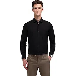 arrow Men's White Solid Spread Collar Long Sleeve Formal Cotton Regular Fit Shirt-picture-10