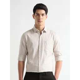 Arrow Micro Checks Checked Spread Collar Roll-Up Sleeves Cotton Shirt-picture-14