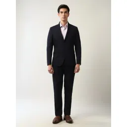 Arrow Navy Blue Regular Fit Two Piece Suit-picture-30