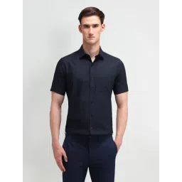 Arrow Navy Cotton Regular Fit Printed Shirt-picture-21