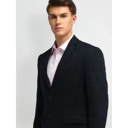 Arrow Navy Cotton Slim Fit Blazer image 5