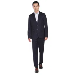 Arrow Navy Regular Fit Checks Two Piece Suit-picture-35