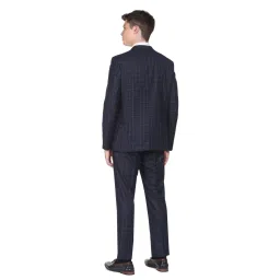 Arrow Navy Regular Fit Checks Two Piece Suit image 2