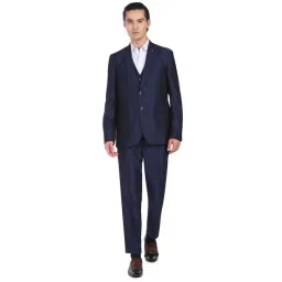 Arrow Navy Regular Fit Three Piece Suit-picture-24