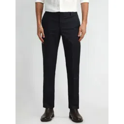 Arrow Navy Regular Fit Trousers-picture-15