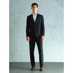 Arrow Navy Regular Fit Two Piece Suit-picture-32
