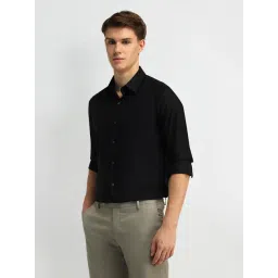 Arrow New York Black Cotton Slim Fit Formalshirt-picture-26