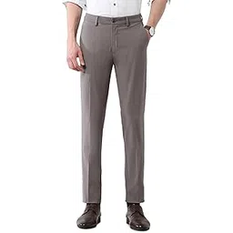 arrow New York Men's Mid Rise Solid Slim Fit Trousers-picture-27