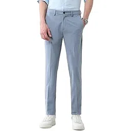 arrow New York Men's Mid Rise Solid Slim Fit Trousers-picture-10