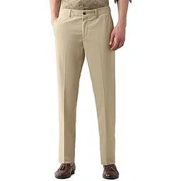 arrow Newyork Men's Regular Fit Textured Smartflex Trousers-picture-17