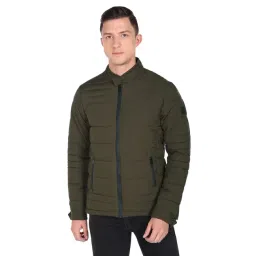 Arrow Newyork Olive Regular Fit Puffer Jacket-picture-13