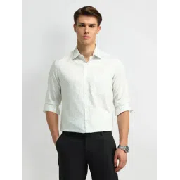 Arrow Off White Regular Fit Printed Shirt-picture-36