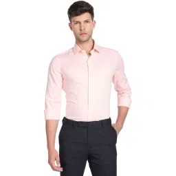 Arrow Orange Cotton Slim Fit Checks Shirt-picture-23