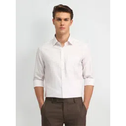 Arrow Orange Cotton Slim Fit Checks Shirt-picture-21