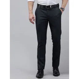 Arrow Original Men Textured Checked Tapered Fit Trousers-picture-21