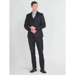 Arrow Oxford Blue Regular Fit Three Piece Suit-picture-34