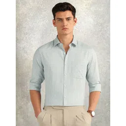 Arrow Printed Spread Collar Pure Cotton Formal Shirt-picture-38