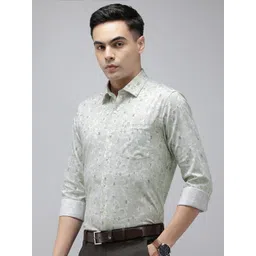 Arrow Pure Cotton Floral Printed Manhattan Slim Fit Formal Shirt-picture-36