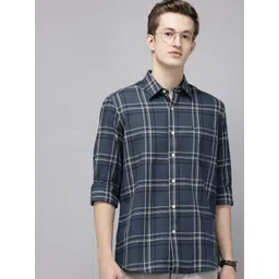 Arrow Pure Cotton Manhattan Slim Fit Checked Casual Shirt-picture-10