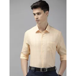 Arrow Pure Cotton Manhattan Slim Fit Checked Formal Shirt-picture-15