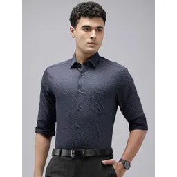 Arrow Pure Cotton Manhattan Slim Fit Floral Printed Formal Shirt-picture-27