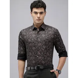 Arrow Pure Cotton Manhattan Slim Fit Floral Printed Formal Shirt-picture-32