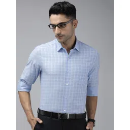 Arrow Pure Cotton Manhattan Slim Fit Opaque Checked Formal Shirt-picture-38