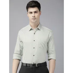 Arrow Pure Cotton Manhattan Slim Fit Opaque Printed Formal Shirt-picture-37