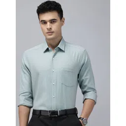 Arrow Pure Cotton Manhattan Slim Fit Self Design Textured Formal Shirt-picture-40