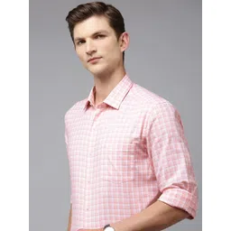 Arrow Pure Cotton Original Slim Fit Opaque Checked Formal Shirt-picture-14