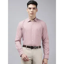 Arrow Pure Cotton Self Design Checked Manhattan Slim Fit Formal Shirt-picture-35