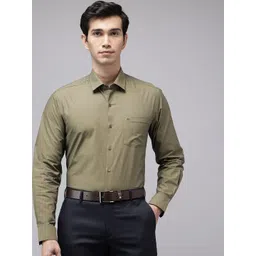 Arrow Pure Cotton Self Design Geometric Manhattan Slim Fit Formal Shirt-picture-31