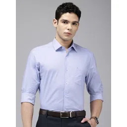 Arrow Pure Cotton Self Design Manhattan Slim Fit Textured Formal Shirt-picture-36