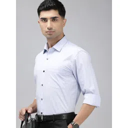 Arrow Pure Cotton Self Design Manhattan Slim Fit Textured Formal Shirt-picture-11