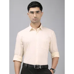 Arrow Pure Cotton Self Design Manhattan Slim Fit Textured Formal Shirt-picture-35