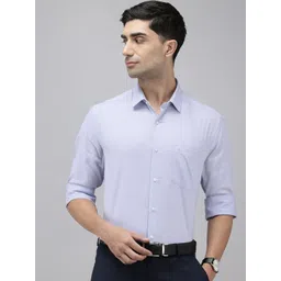 Arrow Pure Cotton Self Design Manhattan Slim Fit Textured Formal Shirt-picture-13