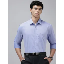 Arrow Pure Cotton Self Design Manhattan Slim Fit Textured Formal Shirt-picture-11