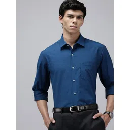 Arrow Pure Cotton Self Design Manhattan Slim Fit Textured Formal Shirt-picture-18
