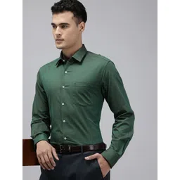 Arrow Pure Cotton Self Design Manhattan Slim Fit Textured Formal Shirt-picture-21