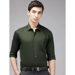 Arrow Pure Cotton Self Design Manhattan Slim Fit Textured Formal Shirt-picture-33