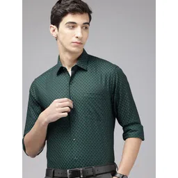 Arrow Pure Cotton Self Design Manhattan Slim Fit Textured Formal Shirt-picture-17