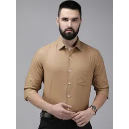 Arrow Pure Cotton Self Design Textured Manhattan Slim Fit Opaque Formal Shirt-picture-40